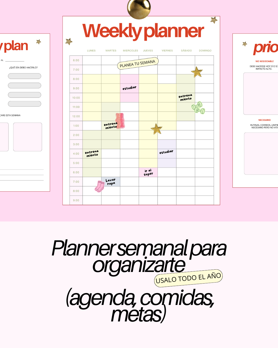 Weekly planner 📋⭐💗 - El planner semanal de las girlies