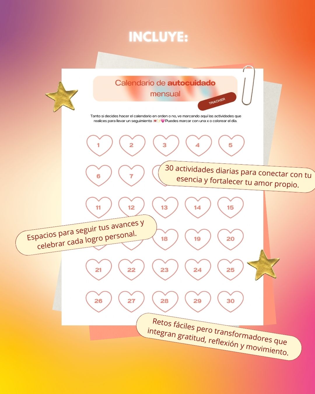 Reto de 30 días de AUTOCUIDADO 🗓️💗🪄💌