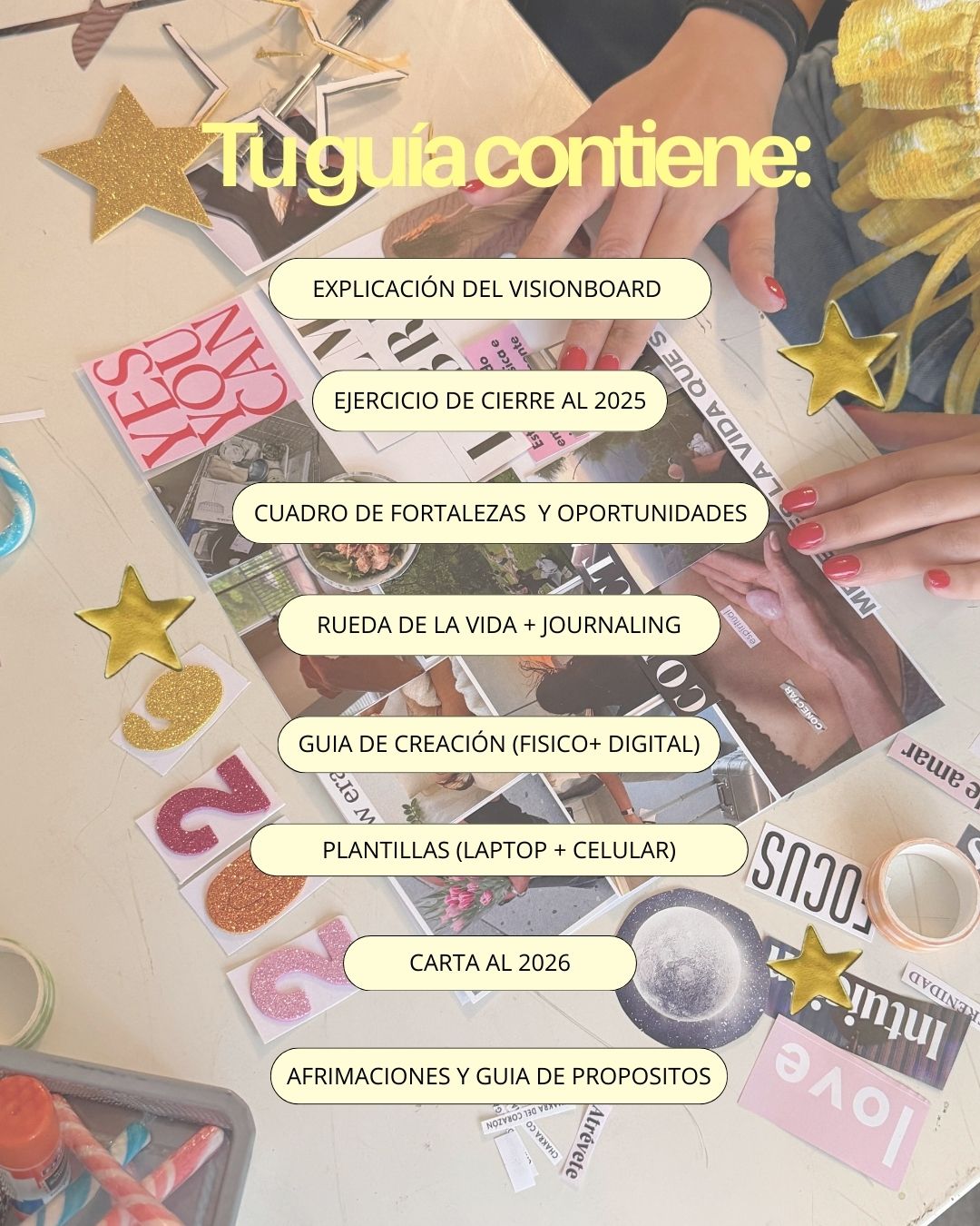 Guia para crear tu VISIONBOARD 2026 🪩💗✂️