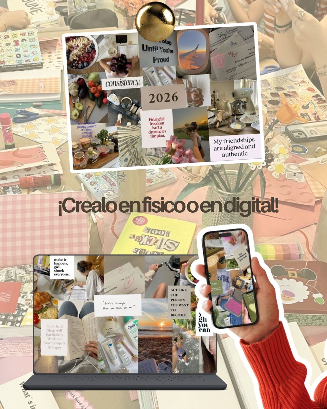 Guia para crear tu VISIONBOARD 2026 🪩💗✂️