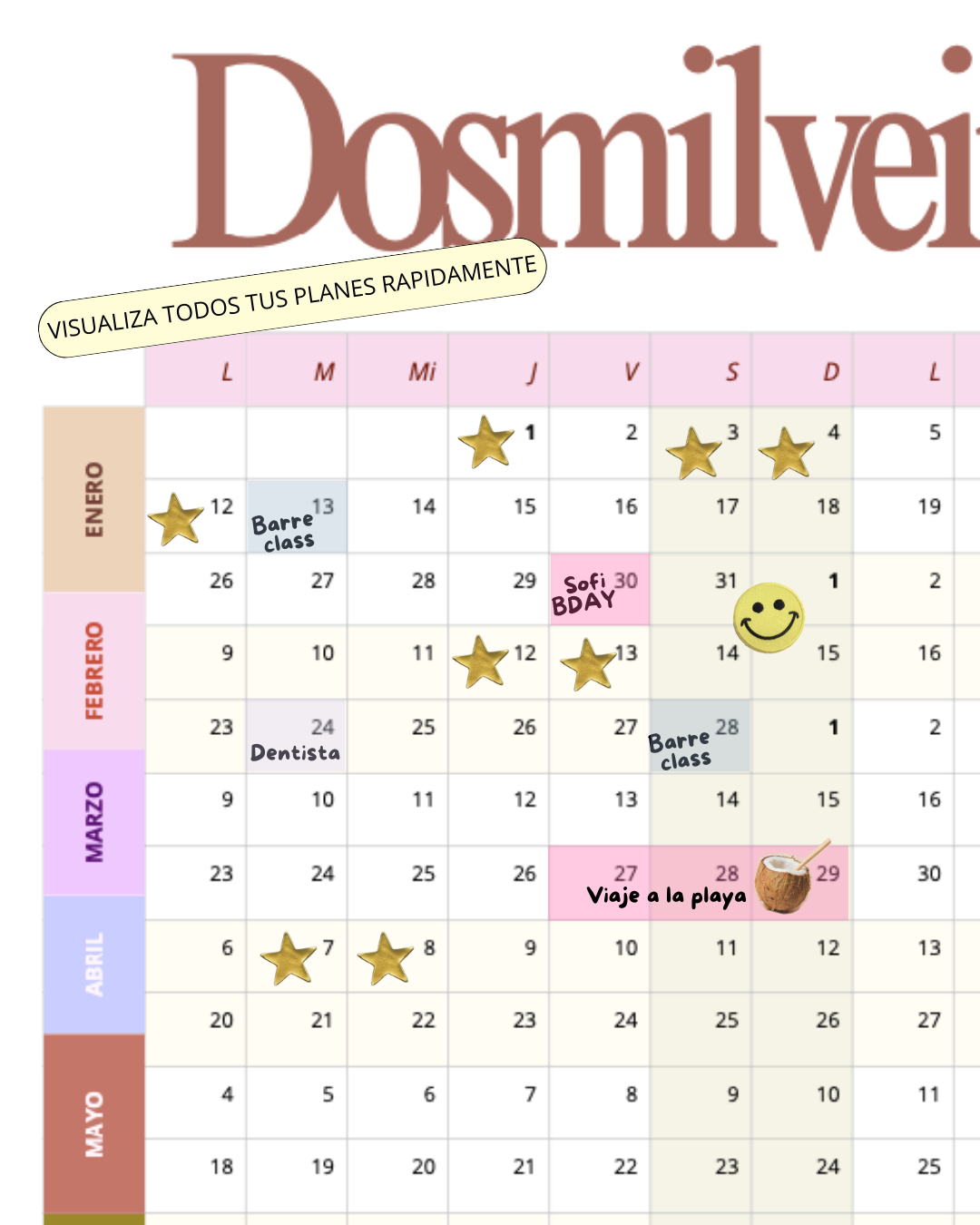Calendario Anual Digital – Trackea tus hábitos & visualiza tu año ✨