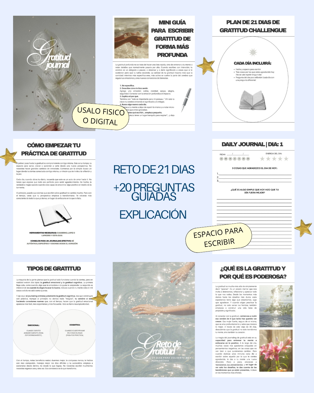 Gratitude Journal (MINI GUIA) ✨ - Transforma tu cerebro y tu autoestima con gratitud